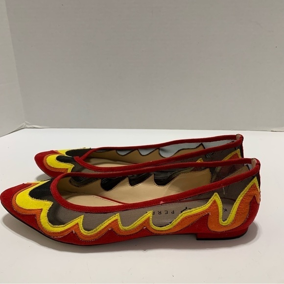 Katy Perry The Fuego Black And Red Flame Ballet Flats - Picture 10 of 10